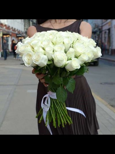 БУКЕТ ИЗ РОЗ 50 СМ "RUBER" ЦВЕТ НА ВЫБОР