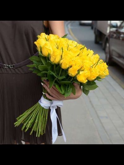 БУКЕТ ИЗ РОЗ 50 СМ "RUBER" ЦВЕТ НА ВЫБОР