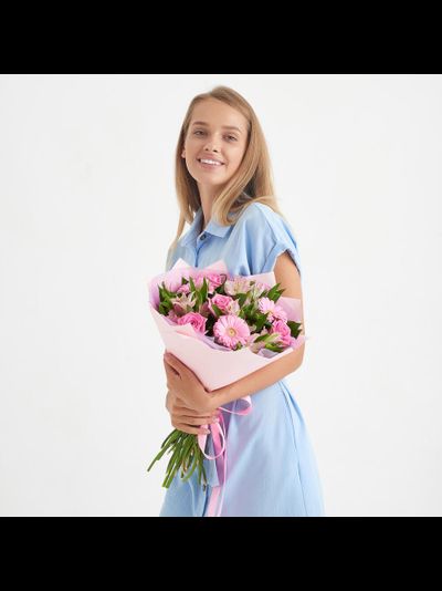 Розовый букет