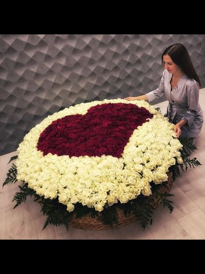 1001 РОЗА "СЕРДЦЕ"