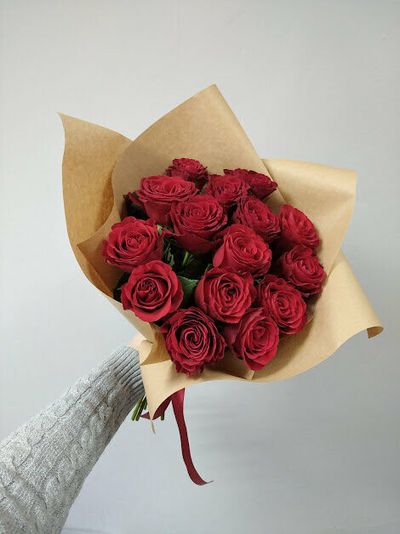 15 роз (цвет на выбор)