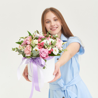 Шляпная коробка Rose&White