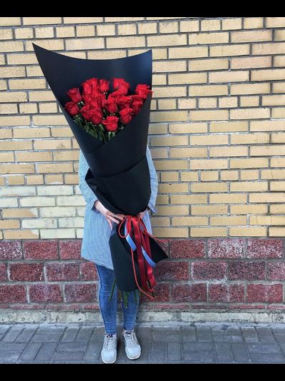 25 ГОЛЛАНДСКИХ РОЗ "BLACK"