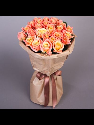 БУКЕТ "НЕЖНОЕ ПРИКОСНОВЕНИЕ" ИЗ 25 РОЗ МИСС ПИГГИ