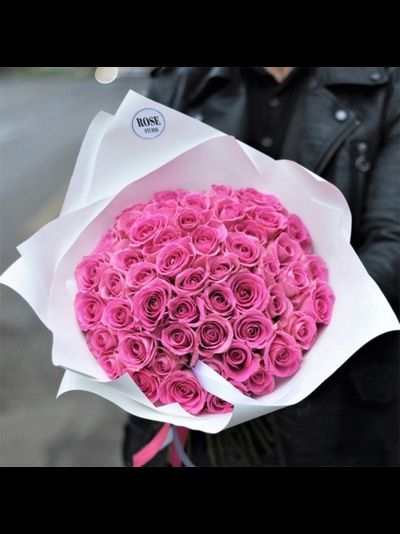 Букет из 51 розовой розы
